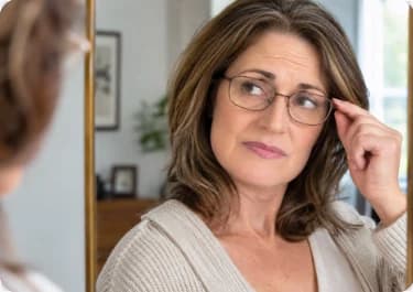 Look older with visible lines on the lenses
